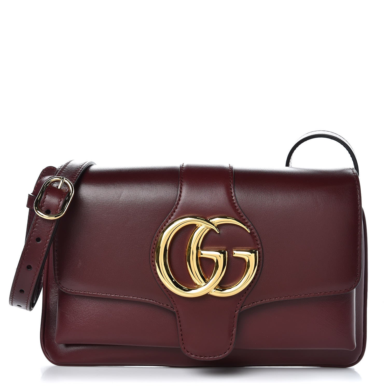 Gucci Vitello Palmellato Lux Small Arli Flap Shoulder Bag Vintage Bordeaux 1 of 8