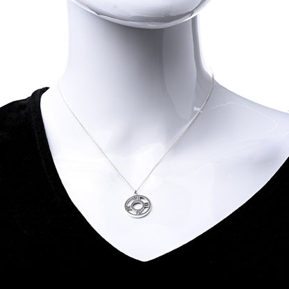 Tiffany Sterling Silver Medium Atlas Open Pendant Necklace 2 of 7