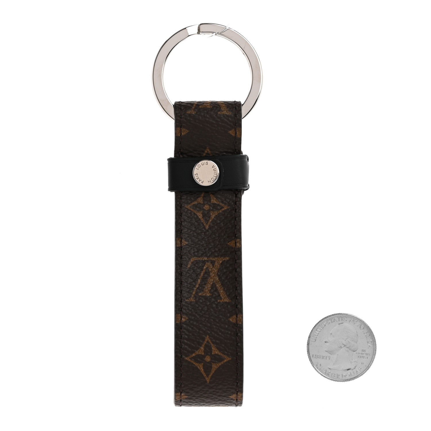 Louis Vuitton Monogram LV Dragonne Bag Charm Key Holder 2 of 5