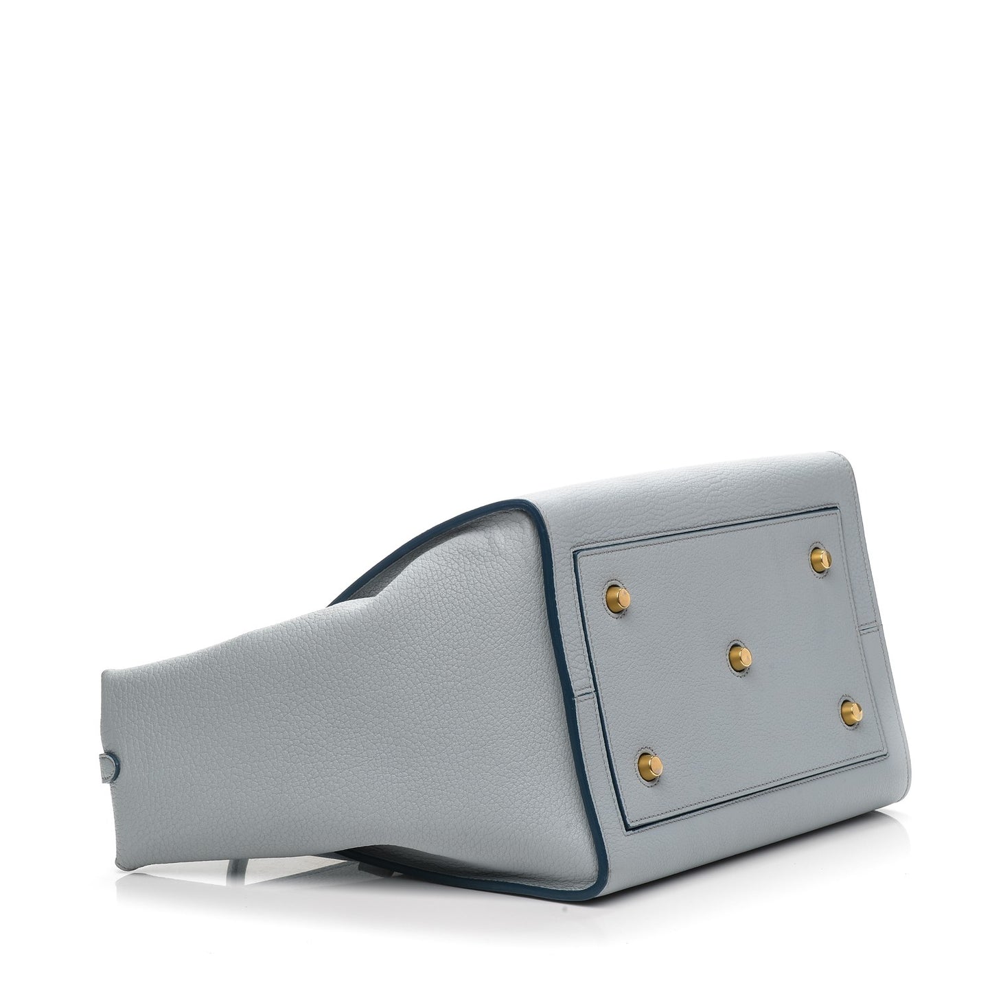 Crisped Calfskin Small Tie Knot Tote Light Blue