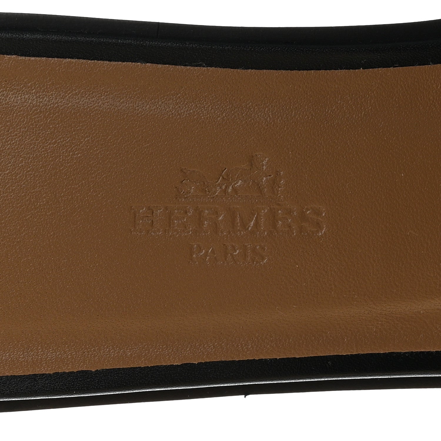 Hermes Box Calfskin Oran Sandals 38 Black 7 of 14