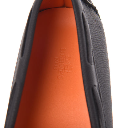 Hermes Epsom Mens Oscar Loafers 42 Black 5 of 8