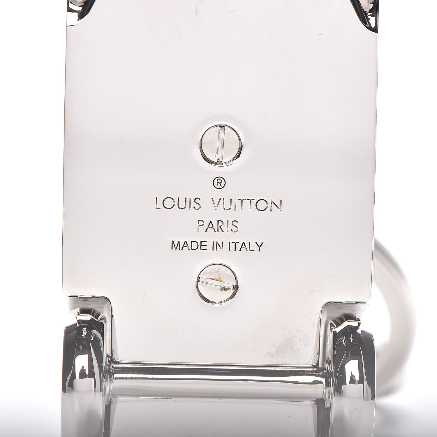 Louis Vuitton Travel Stamp Truck Bag Charm Key Holder Silver 6 of 7