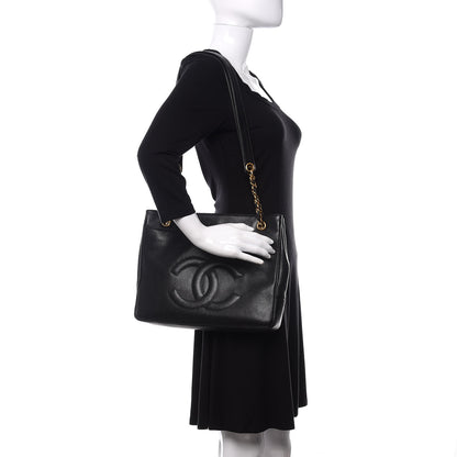 Chanel Caviar CC Shoulder Bag Black 2 of 11