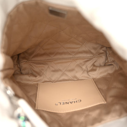 Chanel Shiny Calfskin Quilted Rainbow Mini Chanel 22 White 5 of 10