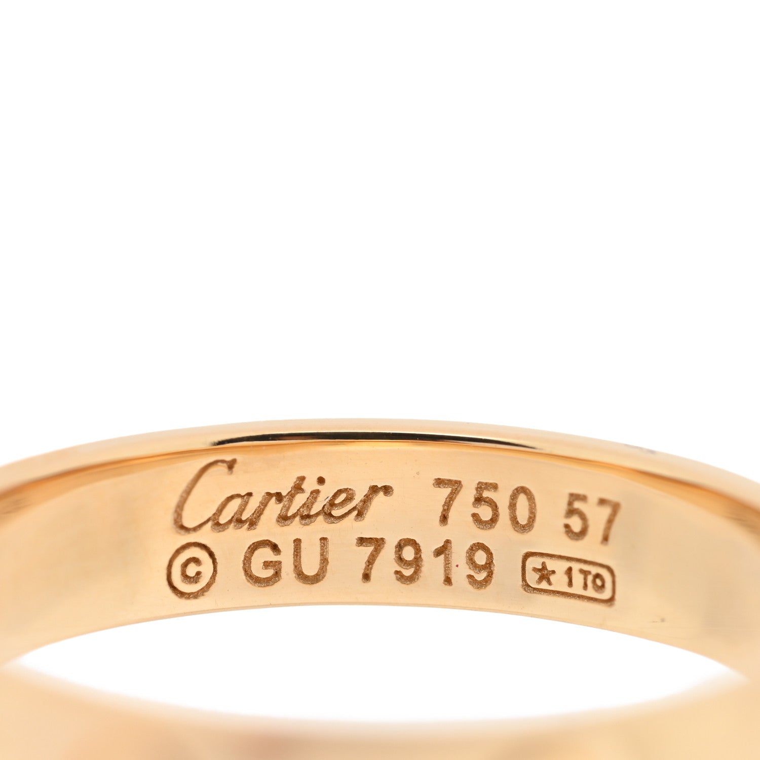 Cartier 18K Yellow Gold 3.5mm LOVE Wedding Band Ring 57 8 4 of 4