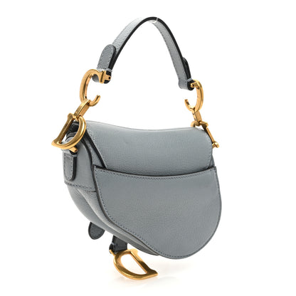 Christian Dior Goatskin Micro Saddle Bag Cloud Blue 3 of 9