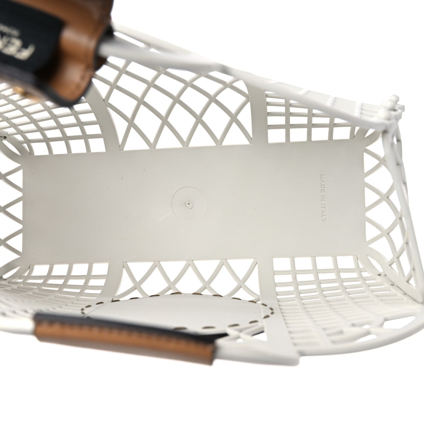 Recycled Plastic Vitello Liberty Matte Small Fendi Basket White Ice Miele Scuro
