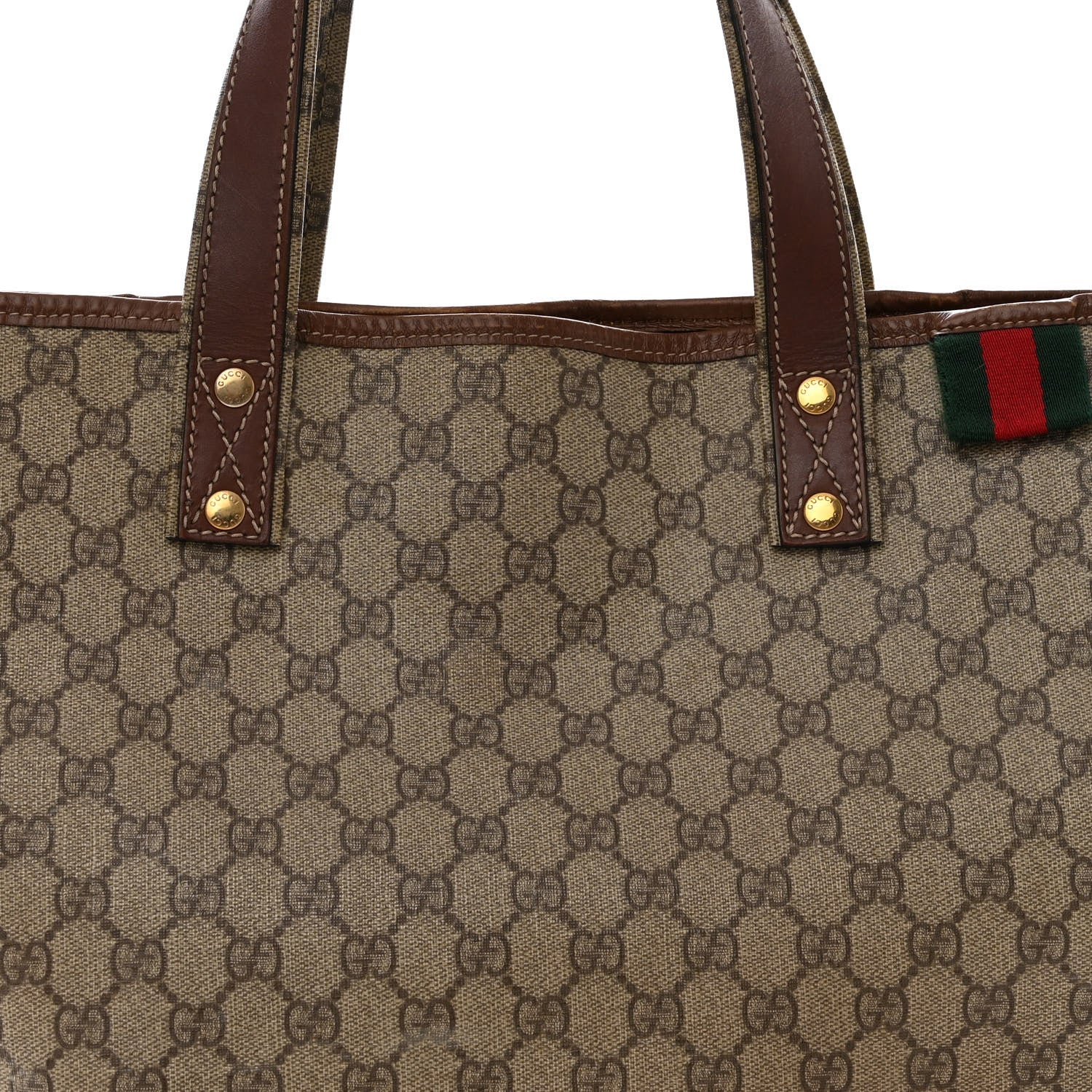 Gucci GG Plus Monogram Medium Signature Web Loop Tote Brown 7 of 12