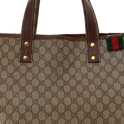 Gucci GG Plus Monogram Medium Signature Web Loop Tote Brown 7 of 12