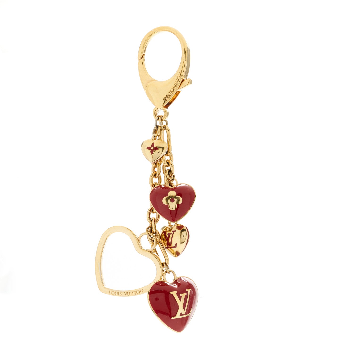 Louis Vuitton Coeurs Heart Bag Charm Key Holder Red 1 of 4
