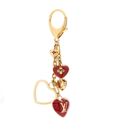 Louis Vuitton Coeurs Heart Bag Charm Key Holder Red 1 of 4