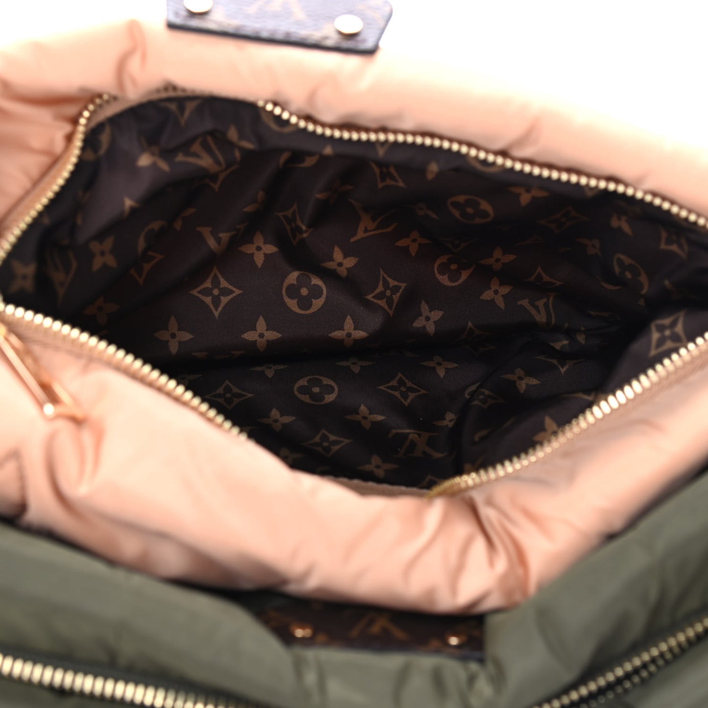 Econyl Monogram Pillow Maxi Multi Pochette Accessories Kaki Beige