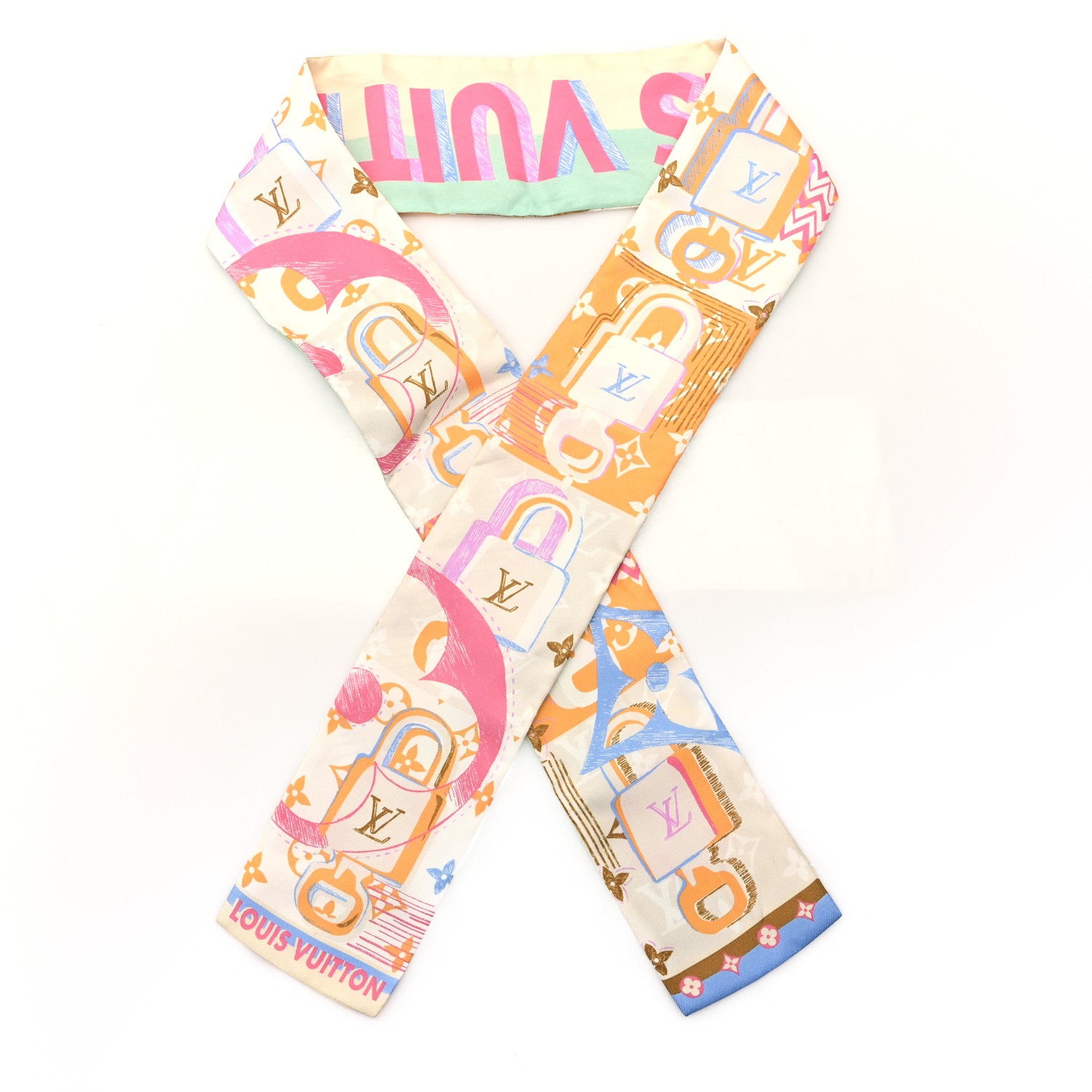 Louis Vuitton Silk LV Unlocked Bandeau Multicolor 1 of 3