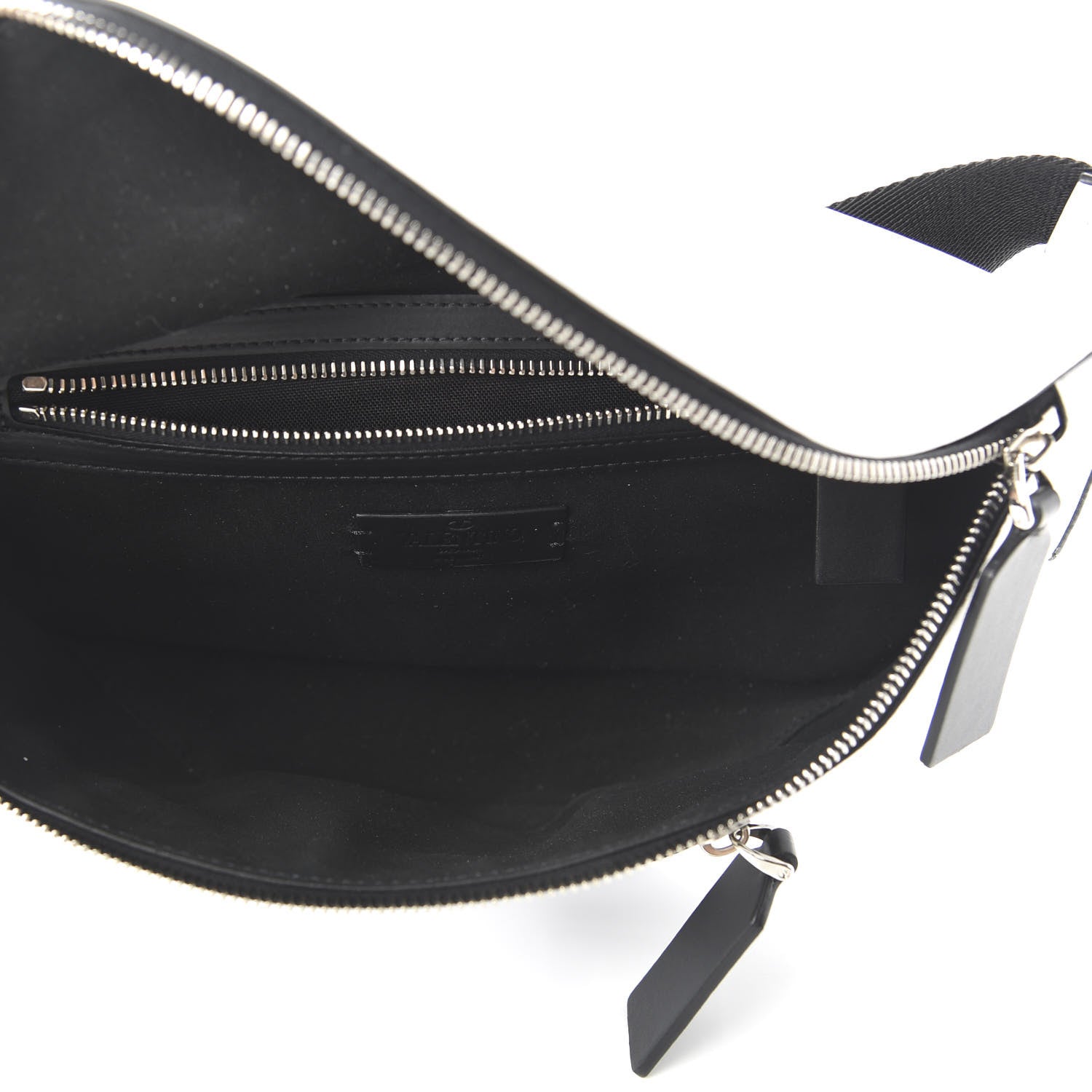 Valentino Garavani Calfskin VLTN Belt Bag White Black 5 of 9
