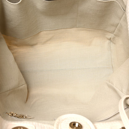 Chanel Mixed Fibers Small Deauville Tote White 6 of 11