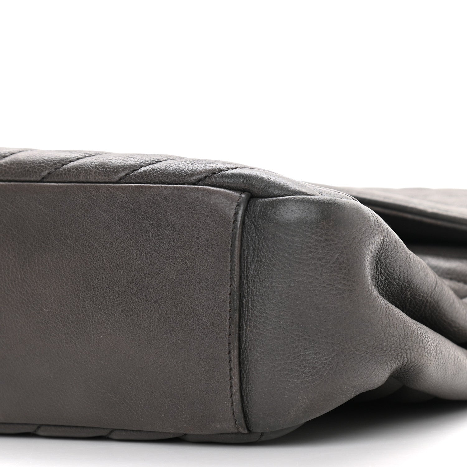 Saint Laurent Sheepskin Matelasse Chevron Monogram Large College Satchel Dark Anthracite 10 of 15