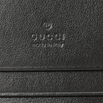 Gucci Boarded Plutone Calfskin Horsebit 1955 Card Case Wallet Black 6 of 9
