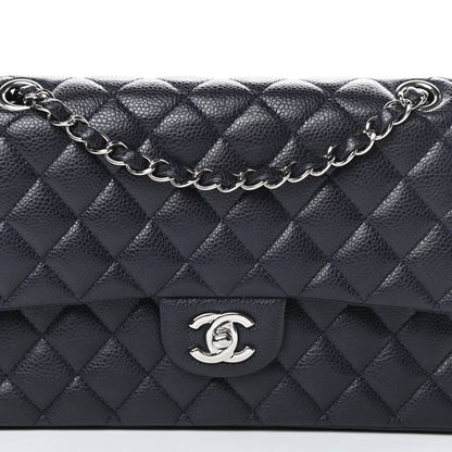 Chanel Lambskin Quilted Medium Double Flap Navy 8 of 17