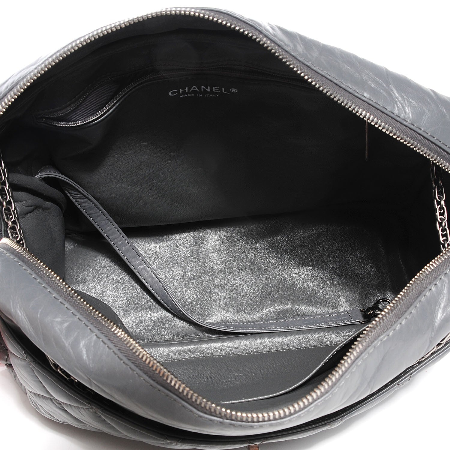 Chanel Aged Calfskin Quilted Large Reissue Camera Case Grey 7 of 7