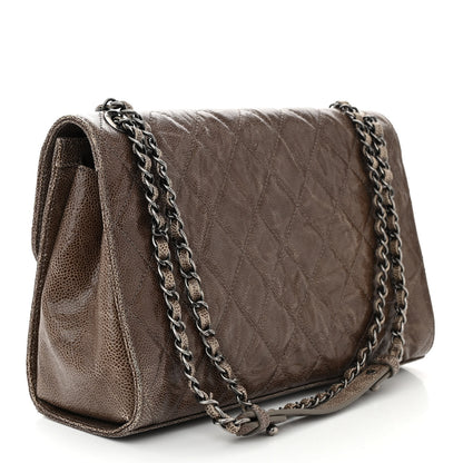 Chanel Crumpled Grained Calfskin Jumbo CC Crave Flap Beige 3 of 11