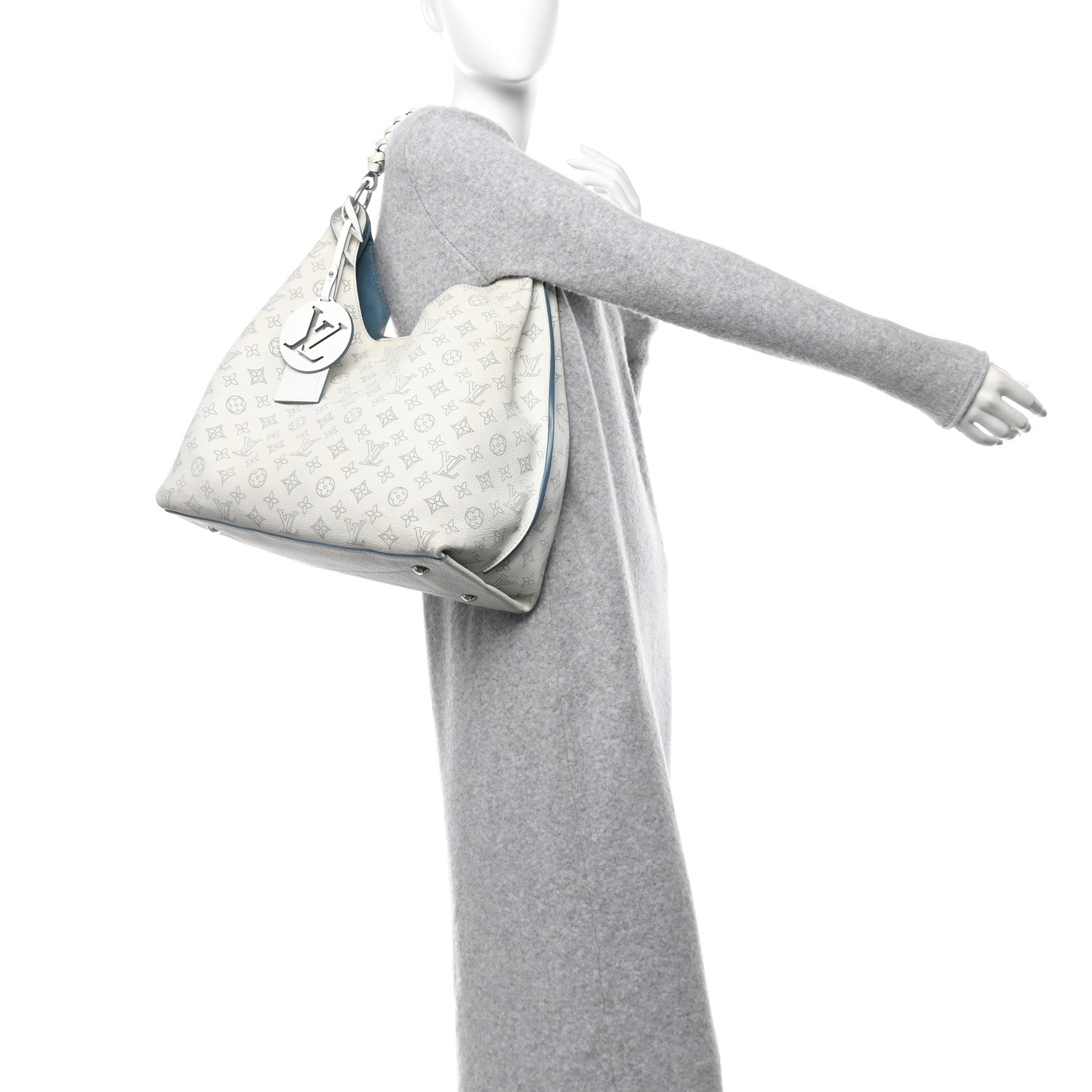Louis Vuitton Mahina Carmel Hobo Snow 2 of 14