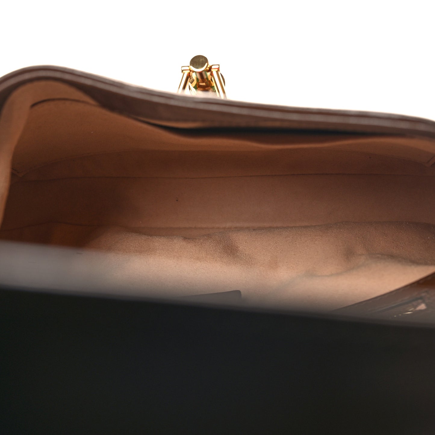 GG Supreme Monogram Azalea Calfskin Web Small Jackie 1961 Hobo Beige Ebony Brown Sugar