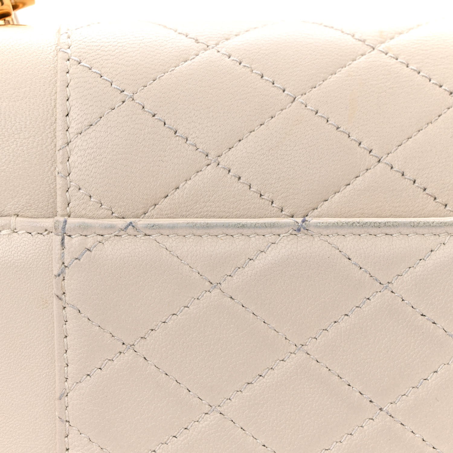 Saint Laurent Lambskin Quilted Mini Gaby Satchel Blanc Vintage 12 of 12