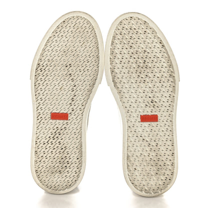 Hermes Matte Niloticus Crocodile Calfskin Deep Sneakers 37 White Bleu Bleuet 6 of 10
