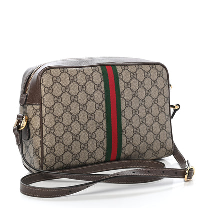Gucci GG Supreme Monogram Web Small Ophidia Shoulder Bag Brown 3 of 9