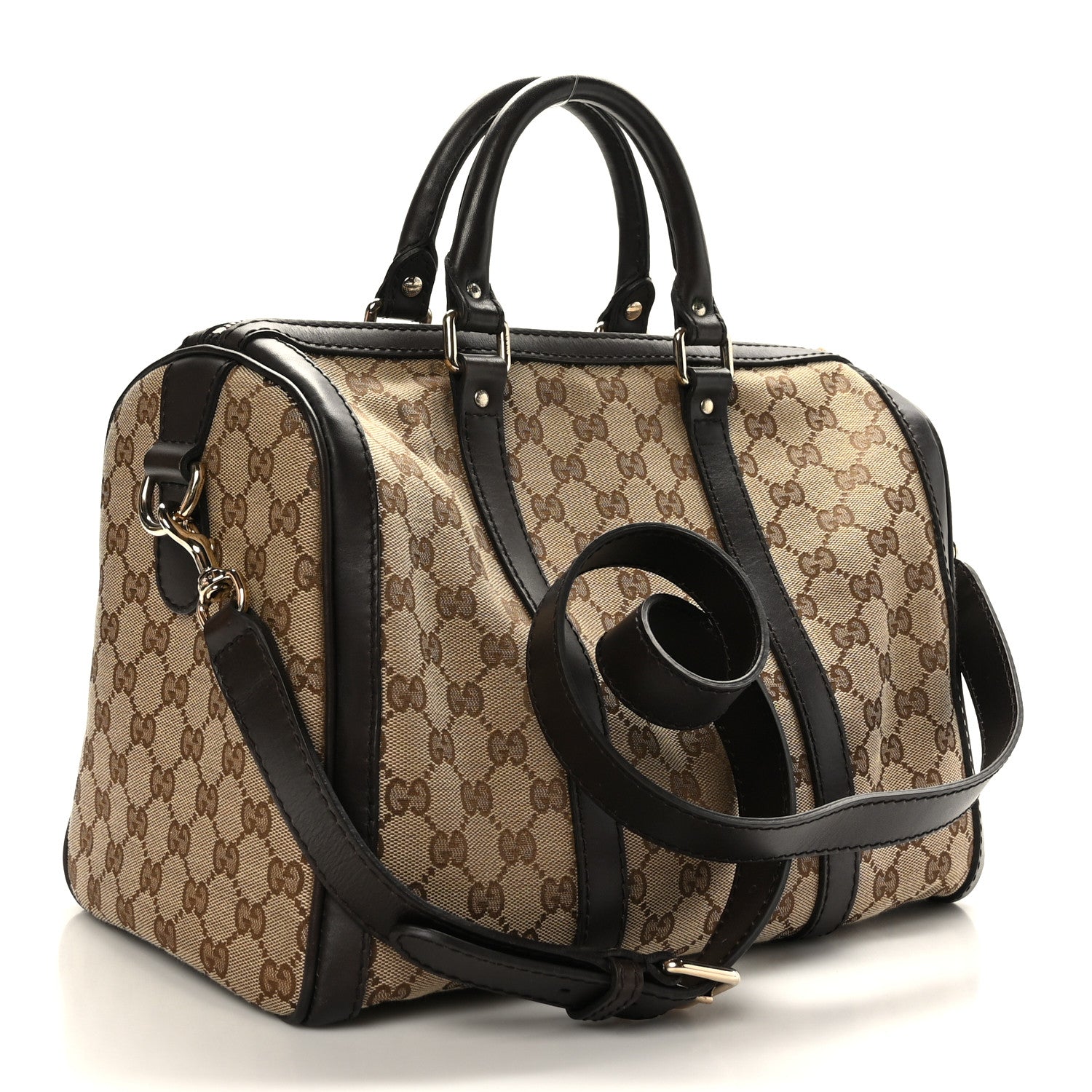 Gucci Monogram Medium Joy Boston Dark Brown 3 of 11