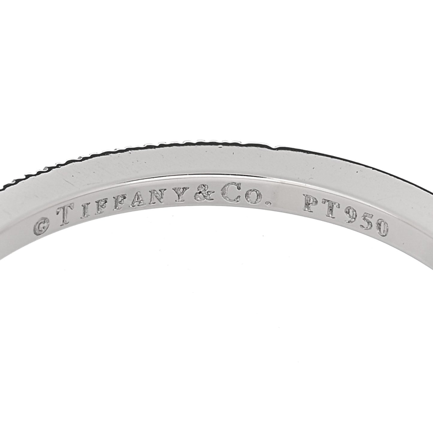 Platinum Diamond .12ctw 1.3mm Novo Half Eternity Band Ring 53 6.5