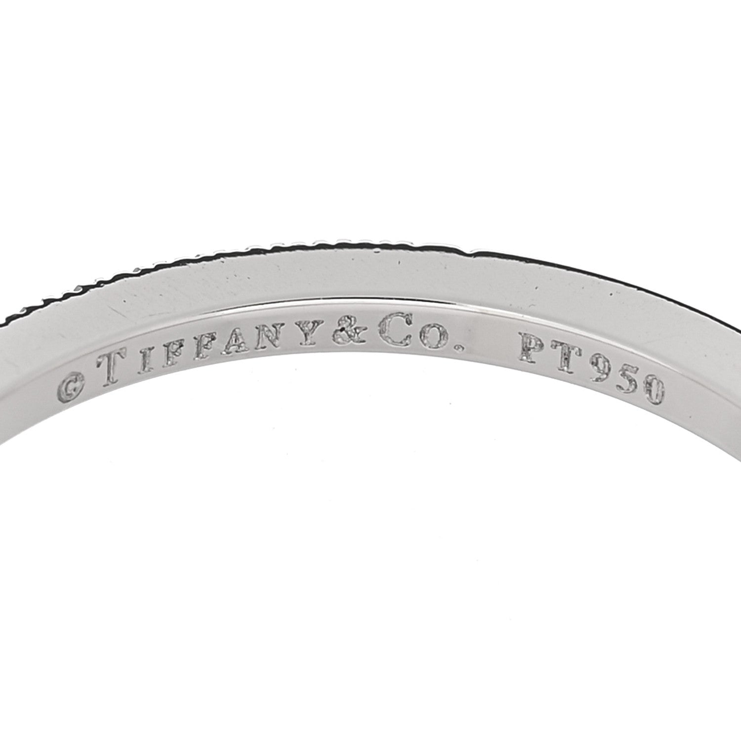 Tiffany Platinum Diamond .12ctw 1.3mm Novo Half Eternity Band Ring 53 6.5 4 of 4