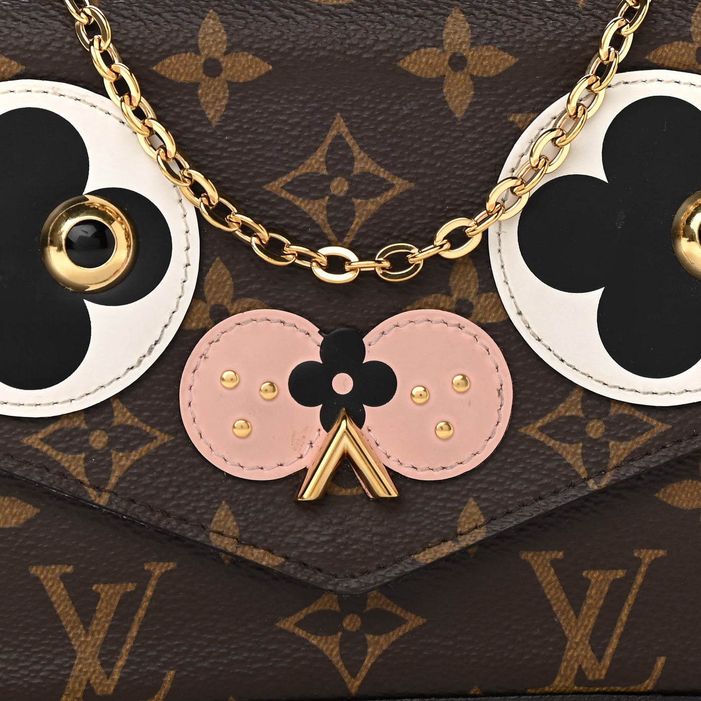 Monogram Valentine Dog Pochette Felicie Chain Wallet