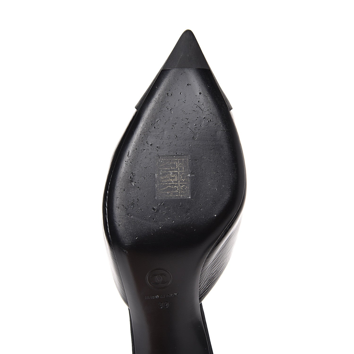 Chanel Patent Grosgrain Cap Toe Pearl Mule 39 Black 10 of 13