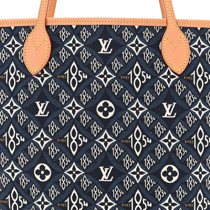 Louis Vuitton Jacquard Since 1854 Neverfull MM Blue 8 of 10