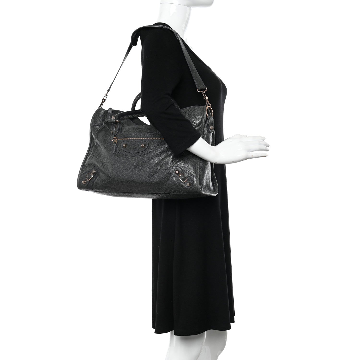 Balenciaga Agneau Giant 12 Rose Gold Hardware City Anthracite 2 of 17