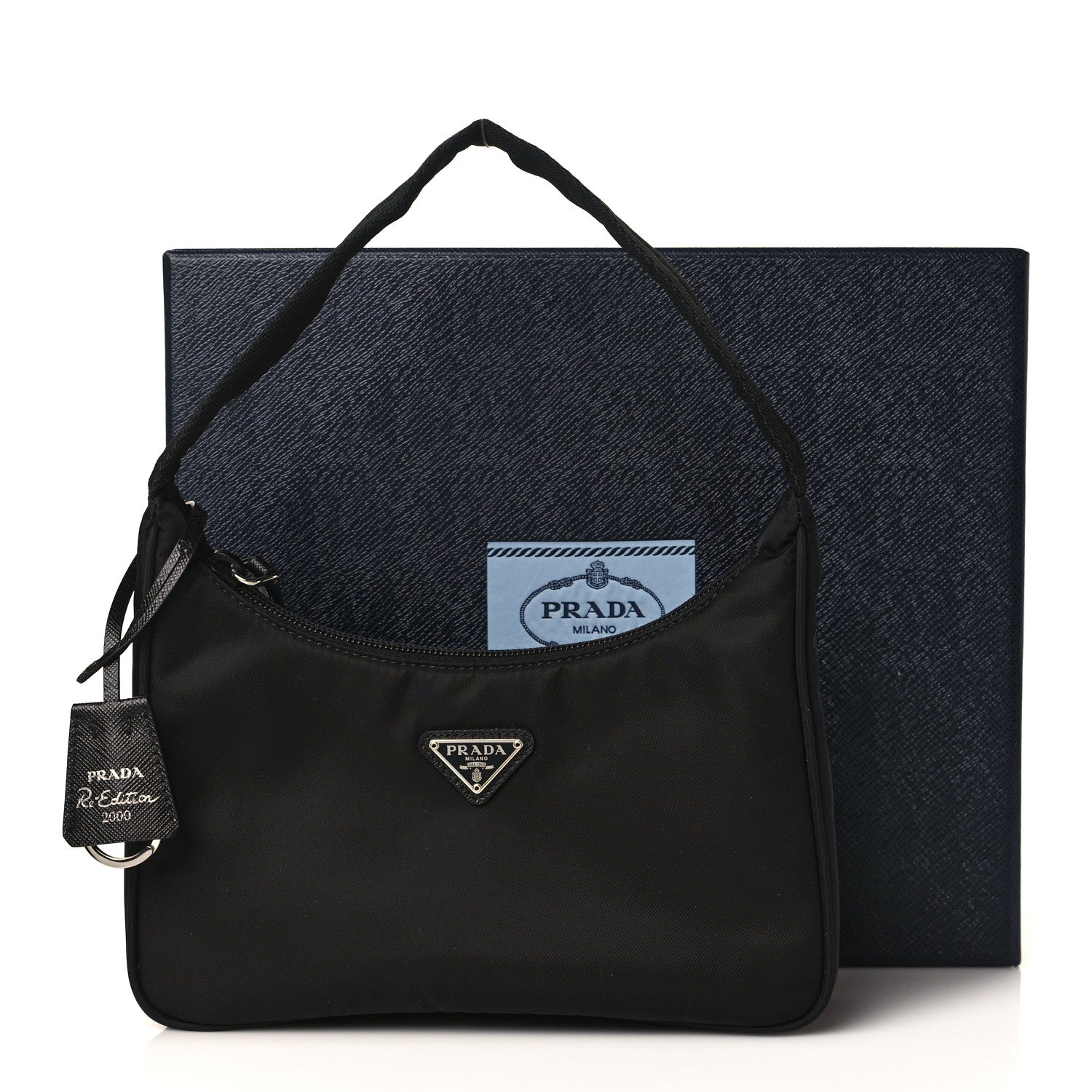 Prada Tessuto Nylon Mini Re-Edition 2000 Bag Black 10 of 10