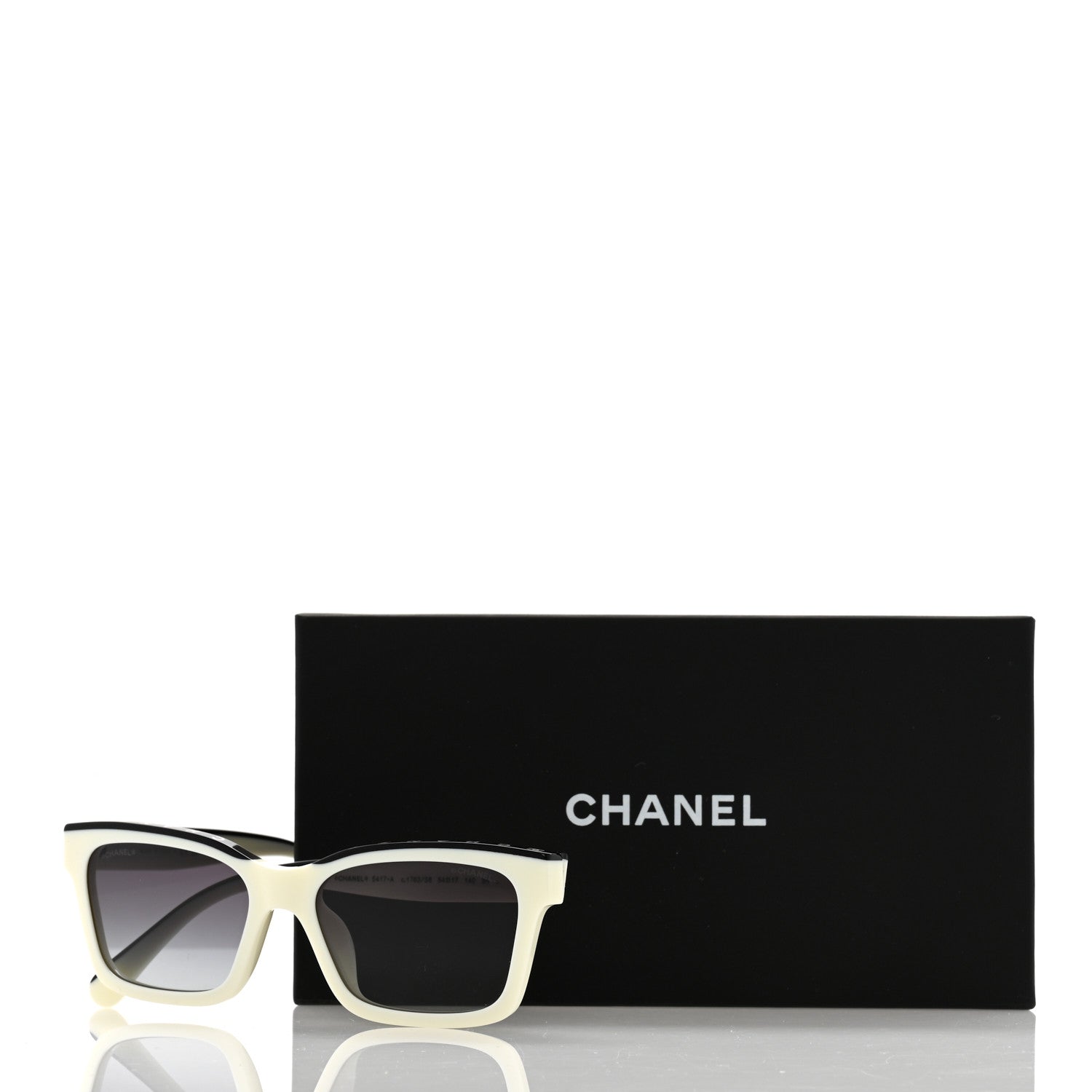 Chanel Acetate Square Sunglasses 5417 White Black 8 of 8