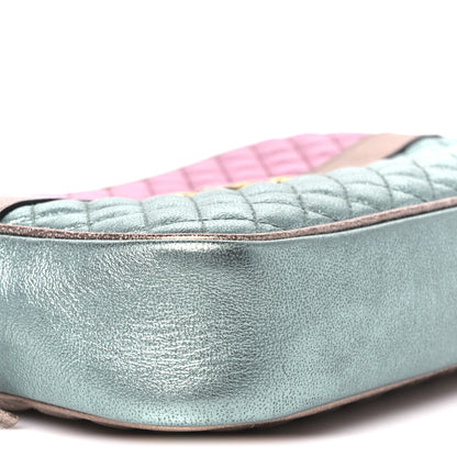 Gucci Laminated Nappa Trapuntata Small Zumi Shoulder Bag Rosa Lago Rame 10 of 11