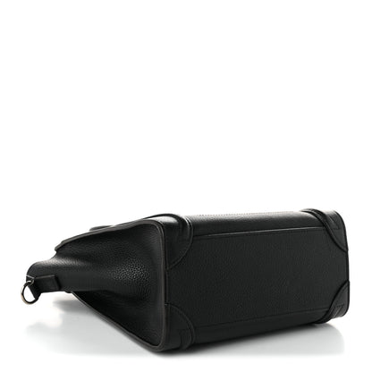 Celine Drummed Calfskin Nano Luggage Black 4 of 11