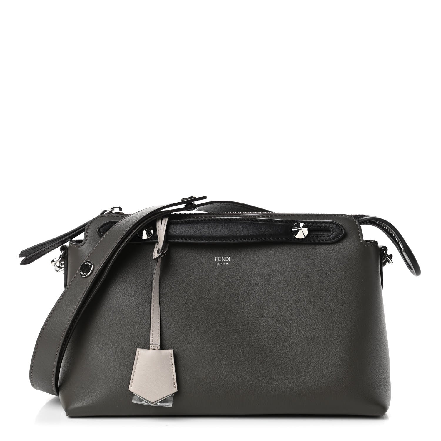 Fendi Vitello Dolce 4 Color Medium By The Way Boston Bag Carbone Grigio Polvere Multicolor 1 of 4