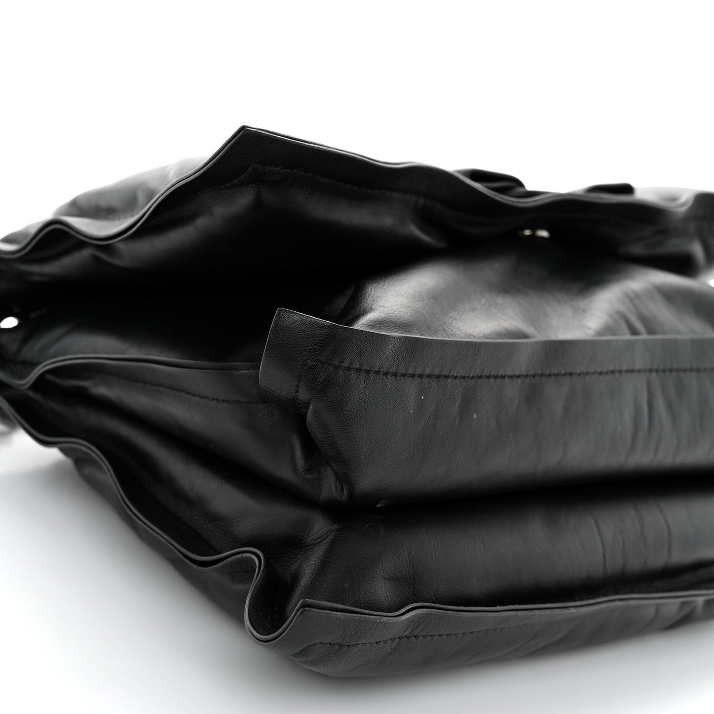 Calfskin Medium Viva Bow Shoulder Bag Black