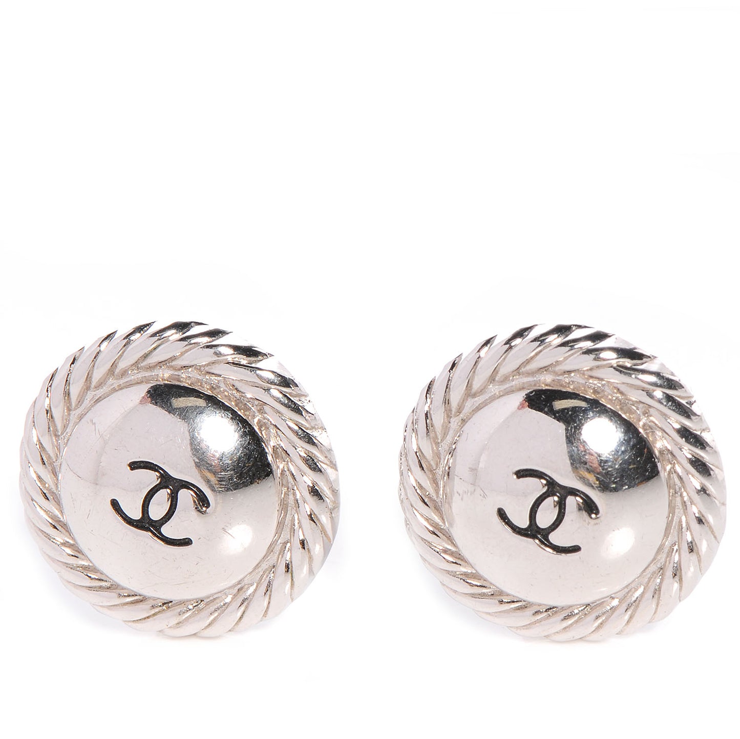 CC Clip On Earrings Silver