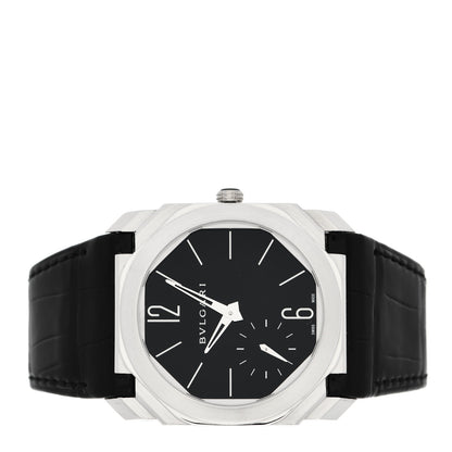 Bulgari Platinum Alligator 42mm Octo Finissimo Extra Thin Automatic Watch 2 of 5