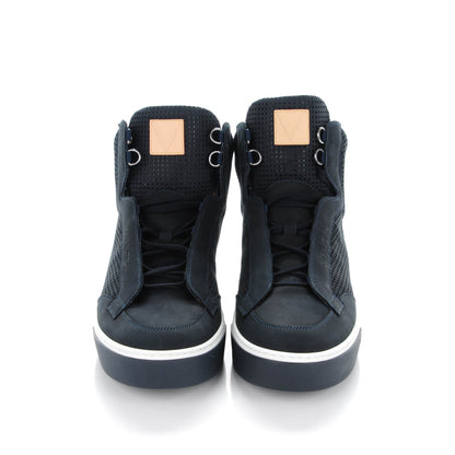 Louis Vuitton Nubuck Speaker High Top Sneakers 9 Marine 2 of 6