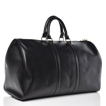 Louis Vuitton Epi Keepall 45 Black 3 of 11