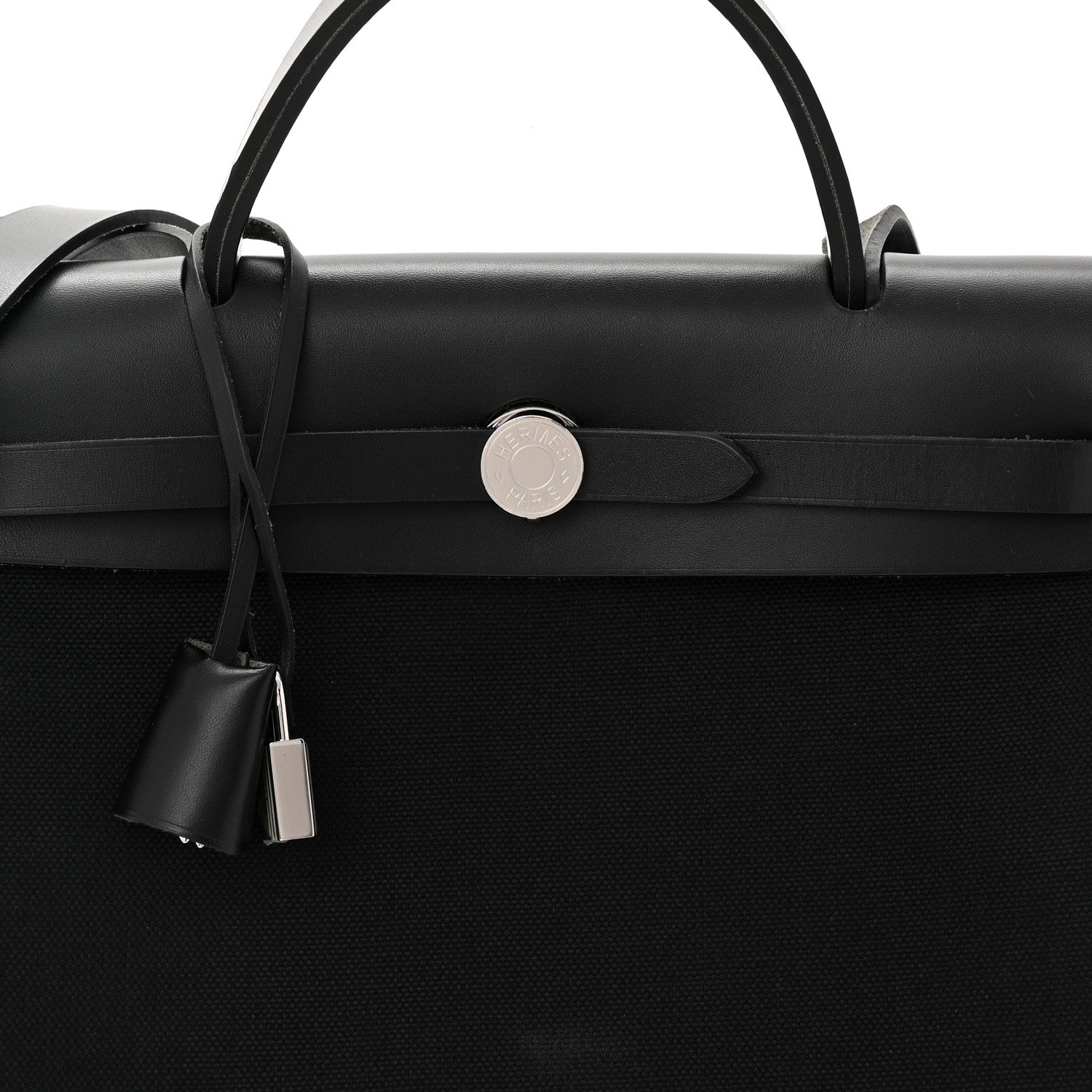 Hermes Military Toile Vache Hunter Herbag Zip Retourne 31 PM Black 9 of 11