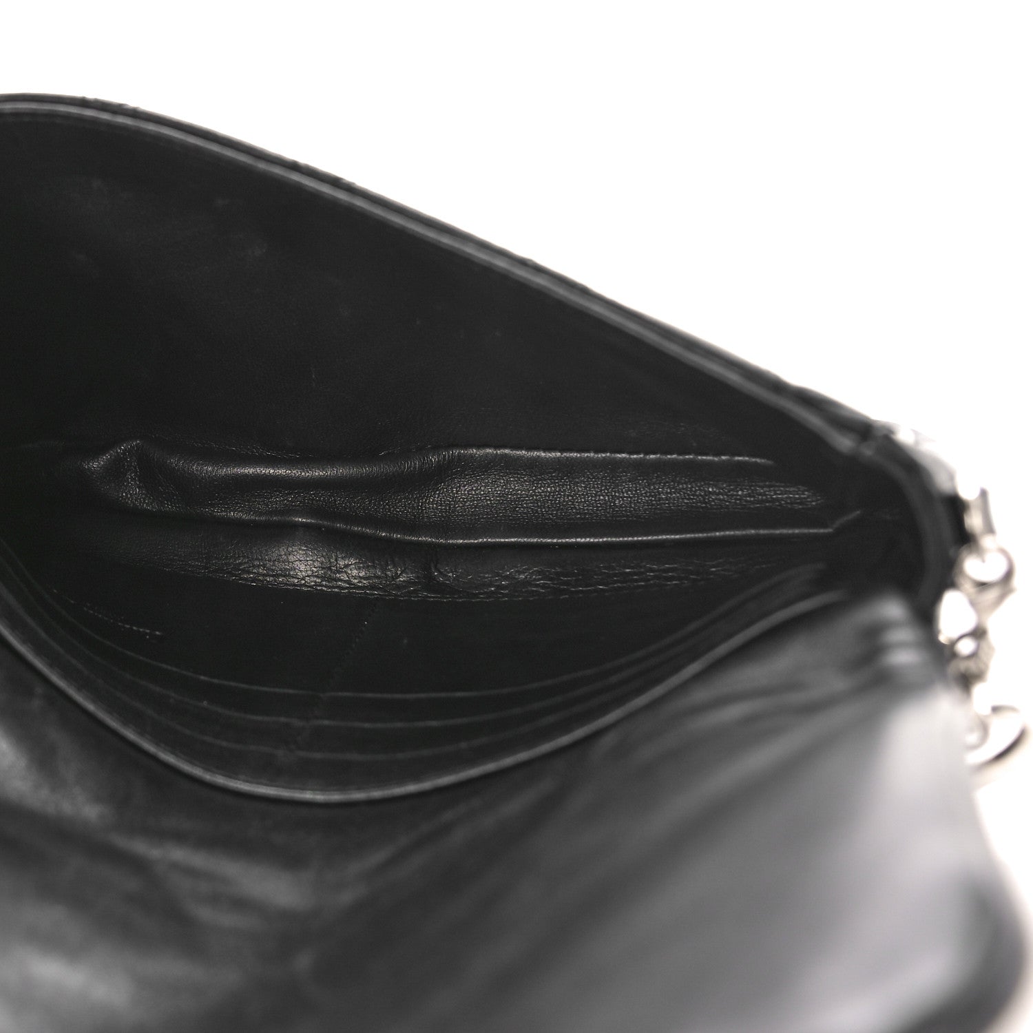 Christian Dior Lambskin Cannage Wallet on Chain Black 5 of 9