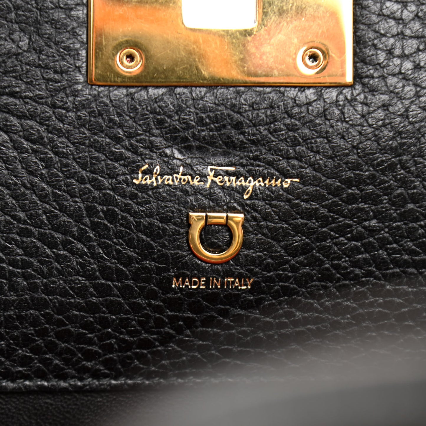 Hammered Calfskin Studio Rock Bag Black